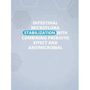 Intestinal microflora stabilization with combining prebiotic effect and antimicrobial